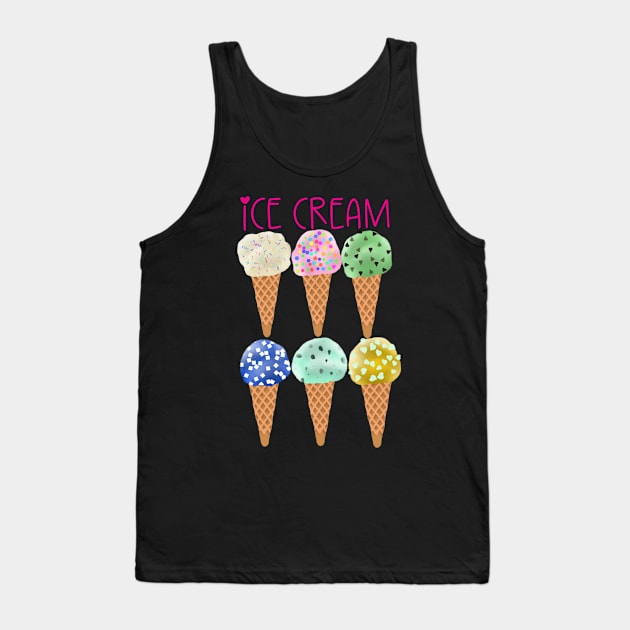 Ice Cream Tank Top by MarcyBrennanArt